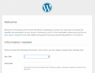 Figure 25: Fully installed WordPress site 