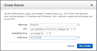 Figure 6: Add another Private subnet 